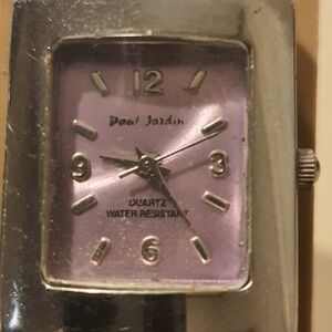 🦋10/$20🦋 Paul Jardin Silver Accented/Pink Stainless Steel Women's Cuff Watch